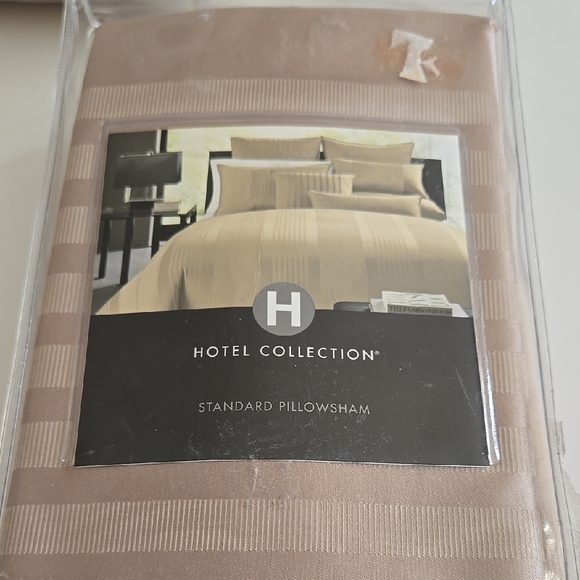 Hotel Collection Beige King Comforter Cover and Standard Pillow Sham - Picture 7 of 8